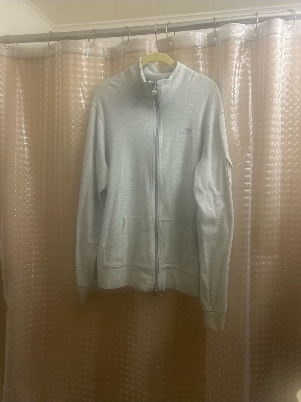 Light Gray Full-Zip Women's Sweatshirt Jacket
